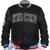 NY Knicks Clutch Hitter Black Varsity Jacket