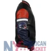 New England Patriots Black Leather Full-Zip Varsity Jacket