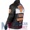 New York Knicks Men’s Black Leather Moto Jacket