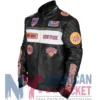 New York Knicks Men’s Leather Black Moto Jacket