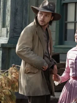 Nick Robinson The Abandons 2025 Elias Teller Brown Cotton Coat