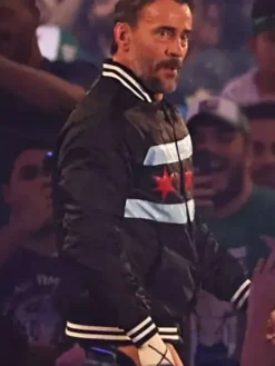 Night of Champions CM Punk 2025 Varsity Black Jacket