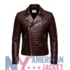 Pattern Crocodile Leather Moto Jacket