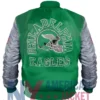 Philadelphia Eagles Locker Room Throwback Kelly Satin Green And Silver Jacket
