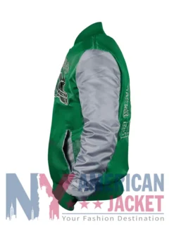 Philadelphia Eagles Locker Satin Room Throwback Kelly Green And Silver Jacket