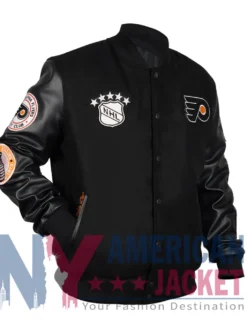 Philadelphia Flyers Black Out Team Logo Varsity Jacket