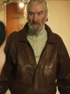 Pushers S01 Clive Russell Brown Leather Jacket