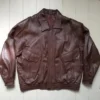 Pushers S01 Leather Clive Russell Brown Jacket