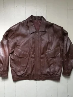 Pushers S01 Leather Clive Russell Brown Jacket