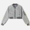 Pushers S01 Rosie Jones Cropped Denim Bomber Jacket