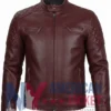 Quilted Leather Men's Cafe Racer Jacket