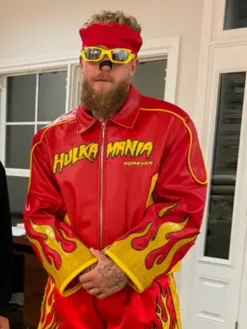 Red Jake Paul vs Anthony Joshua Croc Jacket