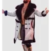 Seth Rollins WWE Monday RAW White Leather Coat