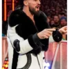 WWE Monday Night RAW Seth Rollins Shearling White Leather Coat For Sale