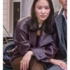 Bridgerton S04 Sophie Baek Leather Trench Coat