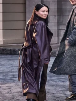 Sophie Baek Bridgerton Season 04 Leather Coat