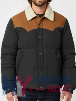 Stegaro Black Puffer Jacket