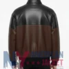 Stegaro Brown And Leather Black Jacket
