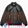 Stegaro Brown Leather And Black Jacket