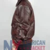 Stegaro Fighter Pilot Brown Leather A2 Bomber Jacket