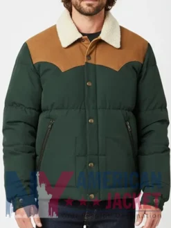 Stegaro Green Puffer Jacket