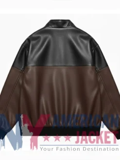 Stegaro Leather Brown And Black Jacket