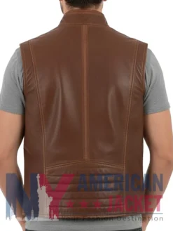 Stegaro Leather Brown Vest