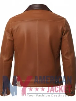 Stegaro Men Quilted Brown Leather Jacket