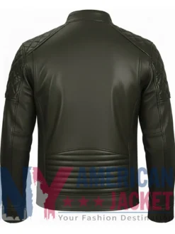 Stegaro Men's Cafe Leather Jacket Racer
