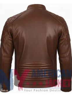 Stegaro Men's Leather Cafe Racer Jacket