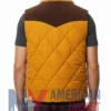 Stegaro Puffer Quilted Yellow Vest