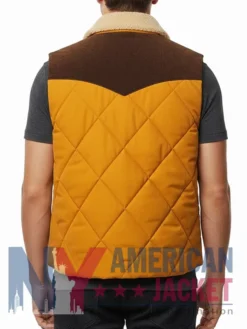 Stegaro Puffer Quilted Yellow Vest