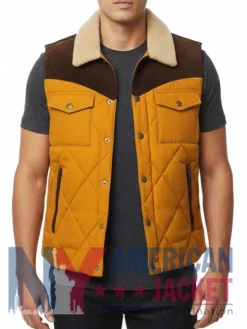 Stegaro Puffer Yellow Quilted Vest