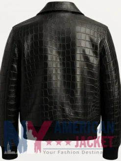 Stegaro Viper Black Crocodile Leather Jacket