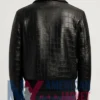 Stegaro Viper Crocodile Black Leather Jacket