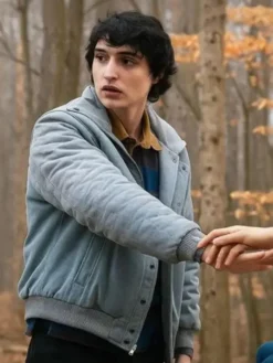 Stranger Things S05 Mike Wheeler Gray Jacket
