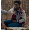 Caleb McLaughlin TV Series Stranger Things S05 2025 Lucas Sinclair Striped Bomber Jacket