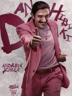 Street Fighter 2026 Pink Andrew Schulz Coat