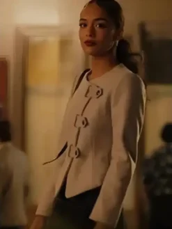 Thalia Besson Emily In Paris S05 Grey Asymmetric Jacket