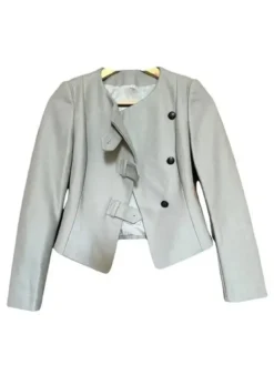 Thalia Besson Emily In Paris Season 5 Grey Asymmetric Jacket