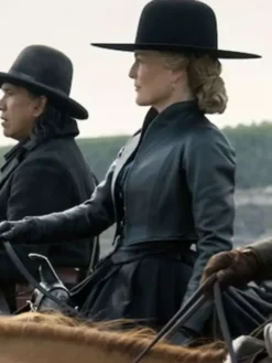 The Abandons Gillian Anderson Black Leather Jacket