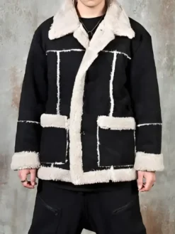The Boys S05 Hughie Campbell Shearling Black Jacket