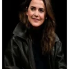 The Diplomat S03 Kate Wyler Black Leather Jacket