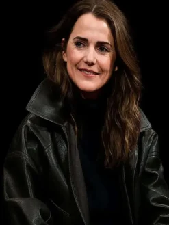 The Diplomat S03 Kate Wyler Black Leather Jacket