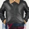 The Family Man Nicolas Shearling Cage Black Jacket