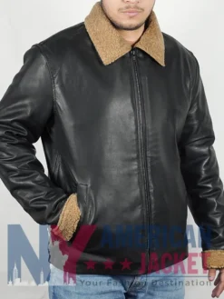 The Family Man Shearling Cage Black Nicolas Jacket