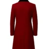 The Hunger Game Sunrise On The Reaping 2026 President Snow Wool Red Coat back view