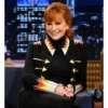 The Tonight Show Reba McEntire Black Wool Jacket
