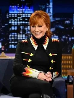 The Tonight Show Reba McEntire Black Wool Jacket