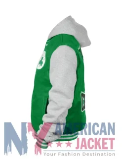 Throwback Prep Boston Green Celtics Kelly Hoodie Jacket